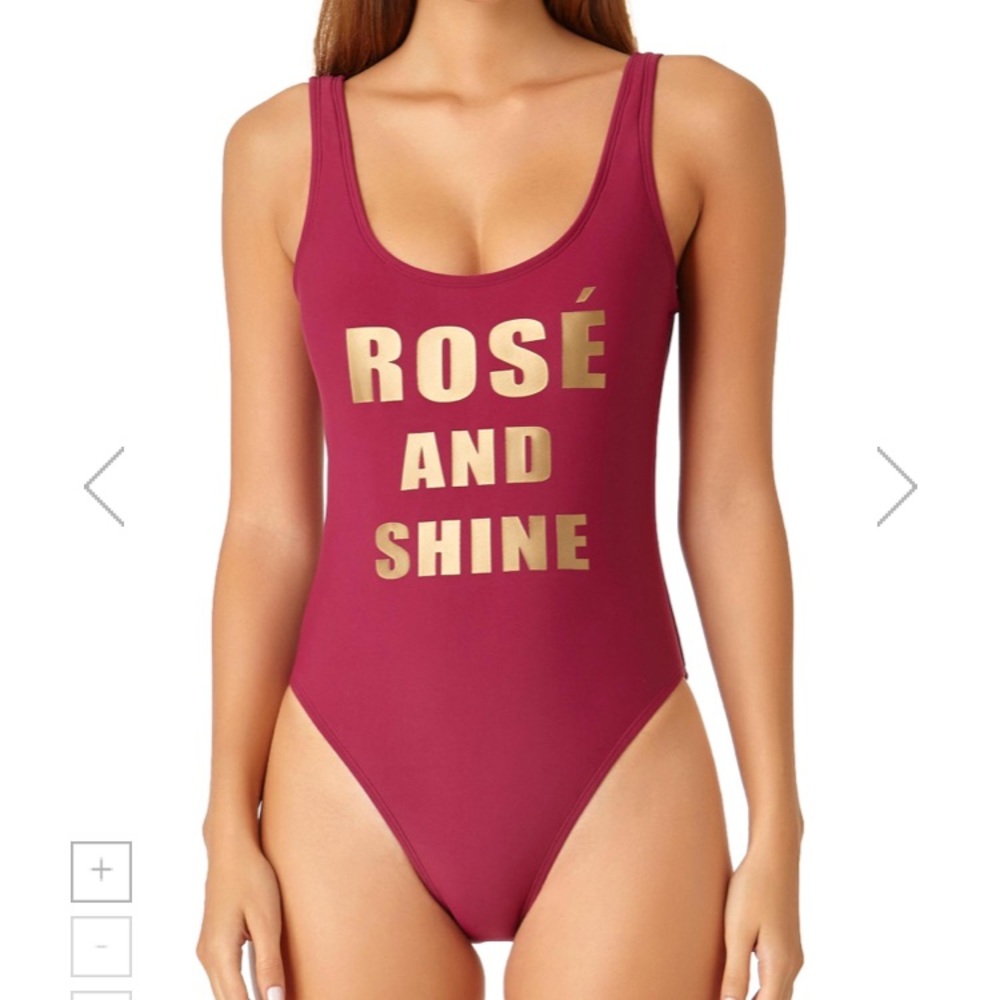 Pink one piece swimsuit! Rose and shine beachy poolside swimsuit wine burgundy